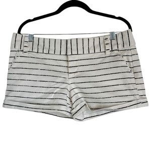 Alice + Olivia Striped Mid-Rise Cuffed Shorts Woman’s Size 12
